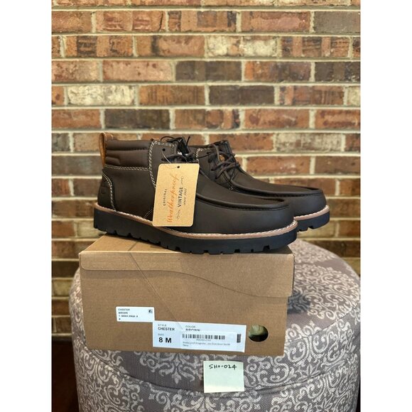 Weatherproof Vintage Men's Chester Faux Leather Chukka Boots Brown Size 8 Medium - Picture 5 of 5